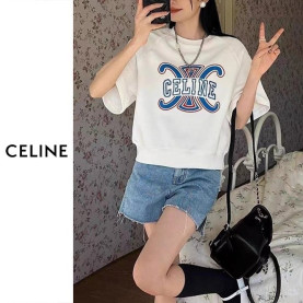 ●5월 판매 2위● CELINE 셀린느 멀티컬러 5부 맨투맨 3COLOR
