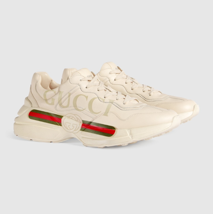  GUCCI 구찌 남여공용 롸이톤 로고 레더 스니커즈 500877
