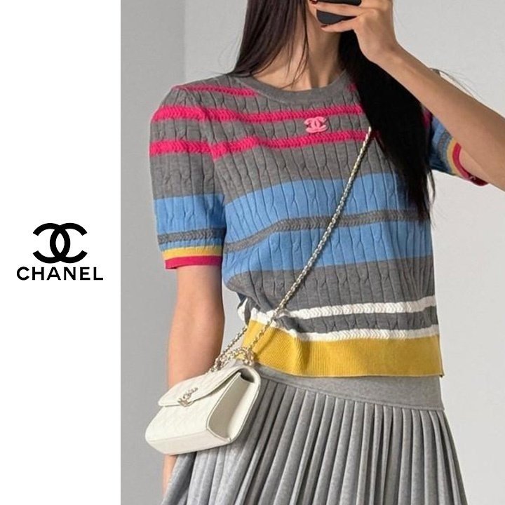 CHANEL 샤넬 넬타 칼라 니트 2COLOR