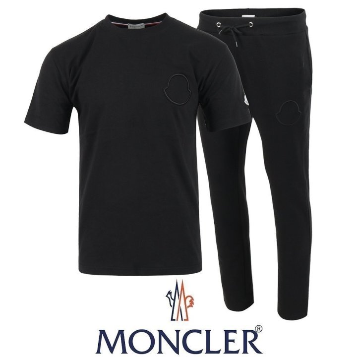 MONCLER 몽클레어 자수 로고 반팔 긴바지 셋트