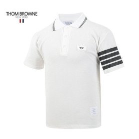 ●5월 판매 12위● THOM BROWNE 톰브라운 사선 나염 카라 반팔티