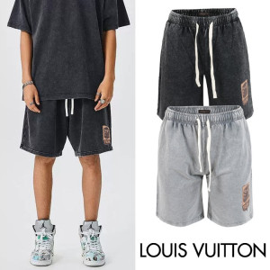 LOUIS VUITTON 루이비통 트렁크 로고 피그먼트 하프팬츠