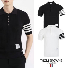 THOM BROWNE 톰브라운 4바 5버튼 카라 니트