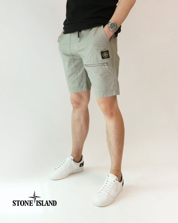 STONE ISLAND 스톤아일랜드 지퍼 멀티 밴딩 반바지 5COLOR