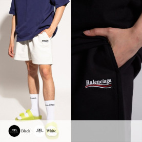 BALENCIAGA 발렌시아가 웨이브 로고 하프팬츠