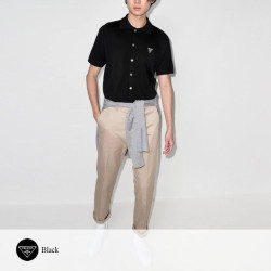 PRADA 프라다 밀라노 엠브로이더리 니트 반팔 가디건