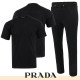 PRADA 프라다 백로고 엠보 로고 반팔 & 긴바지 셋트