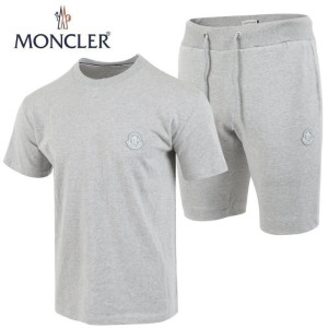 MONCLER 몽클레어 그레이 패치 반팔 & 반바지셋트