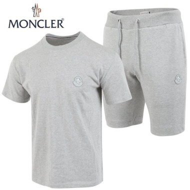 MONCLER 몽클레어 그레이 패치 반팔 & 반바지셋트
