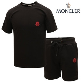 MONCLER 몽클레어 레드 패치 반팔 & 반바지 셋트