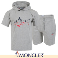 MONCLER 몽클레어 샤크 프린팅 후드티 & 반바지 세트
