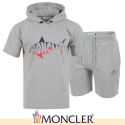MONCLER 몽클레어 샤크 프린팅 후드티 & 반바지 세트