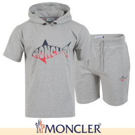 MONCLER 몽클레어 샤크 프린팅 후드티 & 반바지 세트
