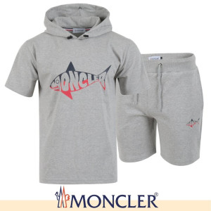 MONCLER 몽클레어 샤크 프린팅 후드티 & 반바지 세트