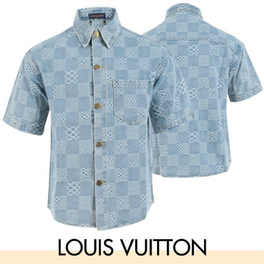 LOUIS VUITTON 루이비통 다미 로고 데님 반팔 NB