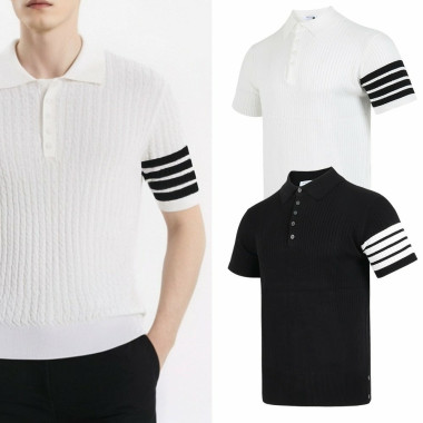 THOM BROWNE 톰브라운 사선 5버튼 니트