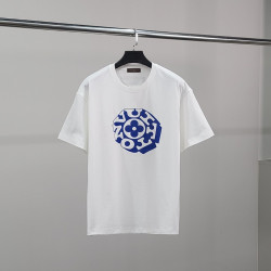LOUIS VUITTON 루이비통 블루서클 코튼 반팔티