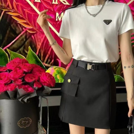 PRADA 프라다 치마 반팔셋트(벨트 포함)