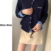 ●10월 판매 15위● MIUMIU 미우미우 체크 레이어드 니트 2COLOR