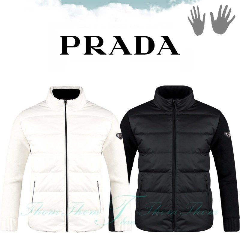 PRADA 프라다 덕다운 니트 패딩 점퍼