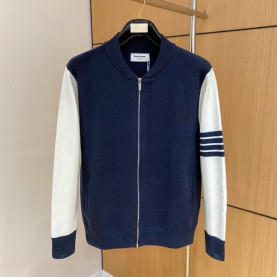 THOM BROWNE 톰브라운 집업 완장 니트 자켓
