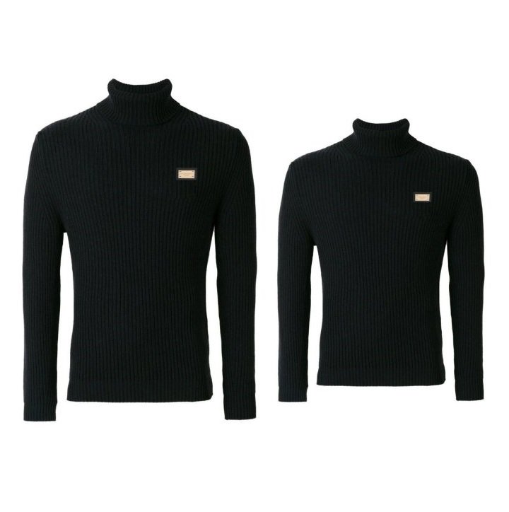 DOLCE&GABBANA 돌체앤가바나 골드 플레이트 골지 터틀넥 2COLOR