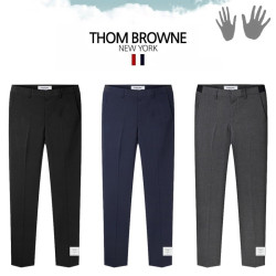 THOM BROWNE 톰브라운 블랙 본딩 슬랙스 팬츠