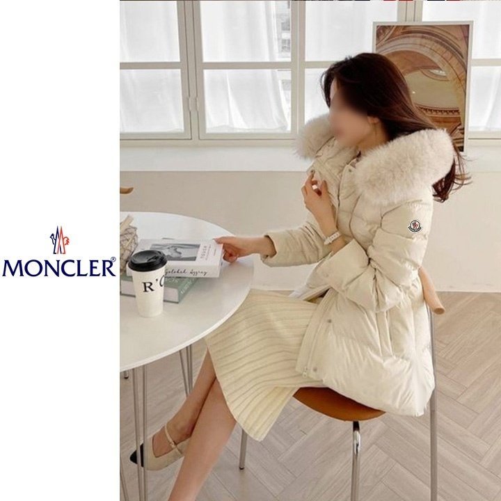 MONCLER 몽클레어 폭스퍼 후드 숏패딩 2COLOR