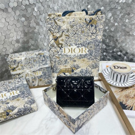 DIOR 디올 에나맬 가죽 반지갑 S0178