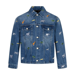 LOUIS VUITTON 루이비통 사파리 테마 자수 데님 자켓 　