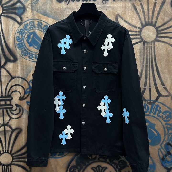 CHROME HEARTS 크롬하츠 워크독 크로스 패치 셔츠 자켓 2COLOR