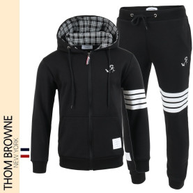 THOM BROWNE 톰브라운 기본 후드 집업 셋업