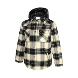 CELINE 셀린느 울 모직 체크 패딩 셔츠 자켓