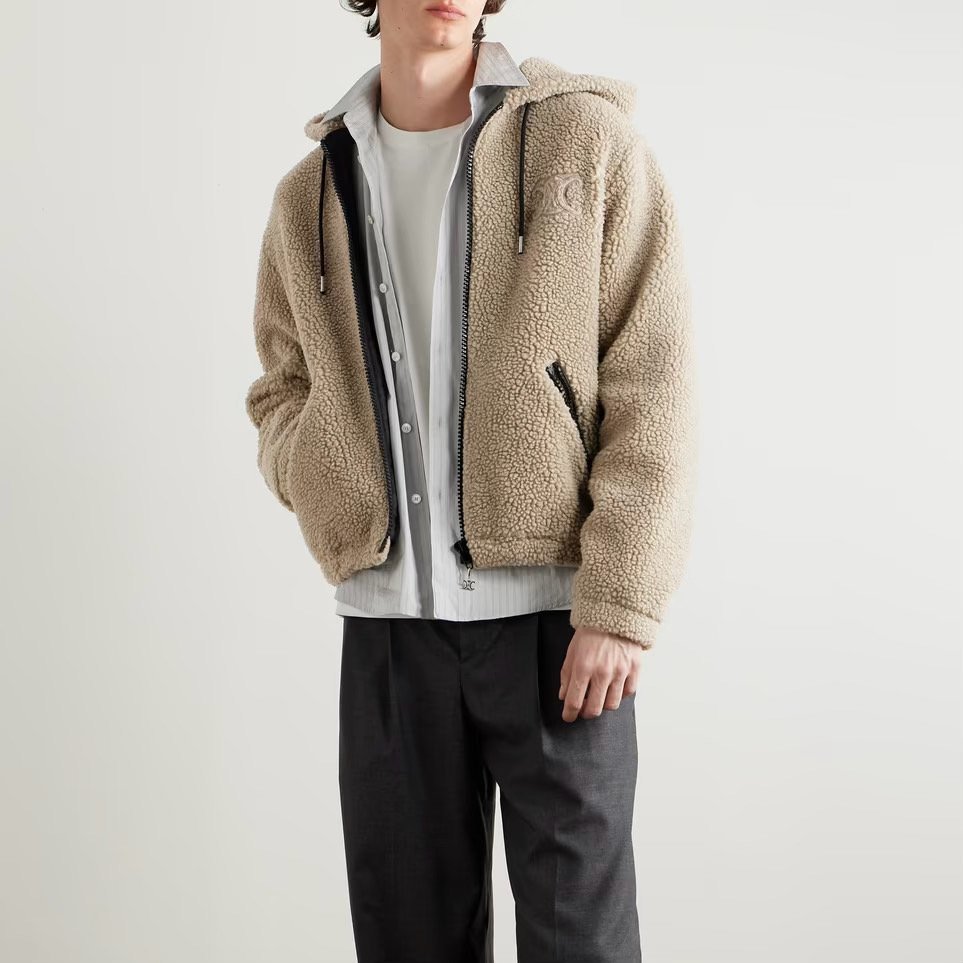 CELINE 셀린느 울 코튼 플리스 후드 자켓 2COLOR