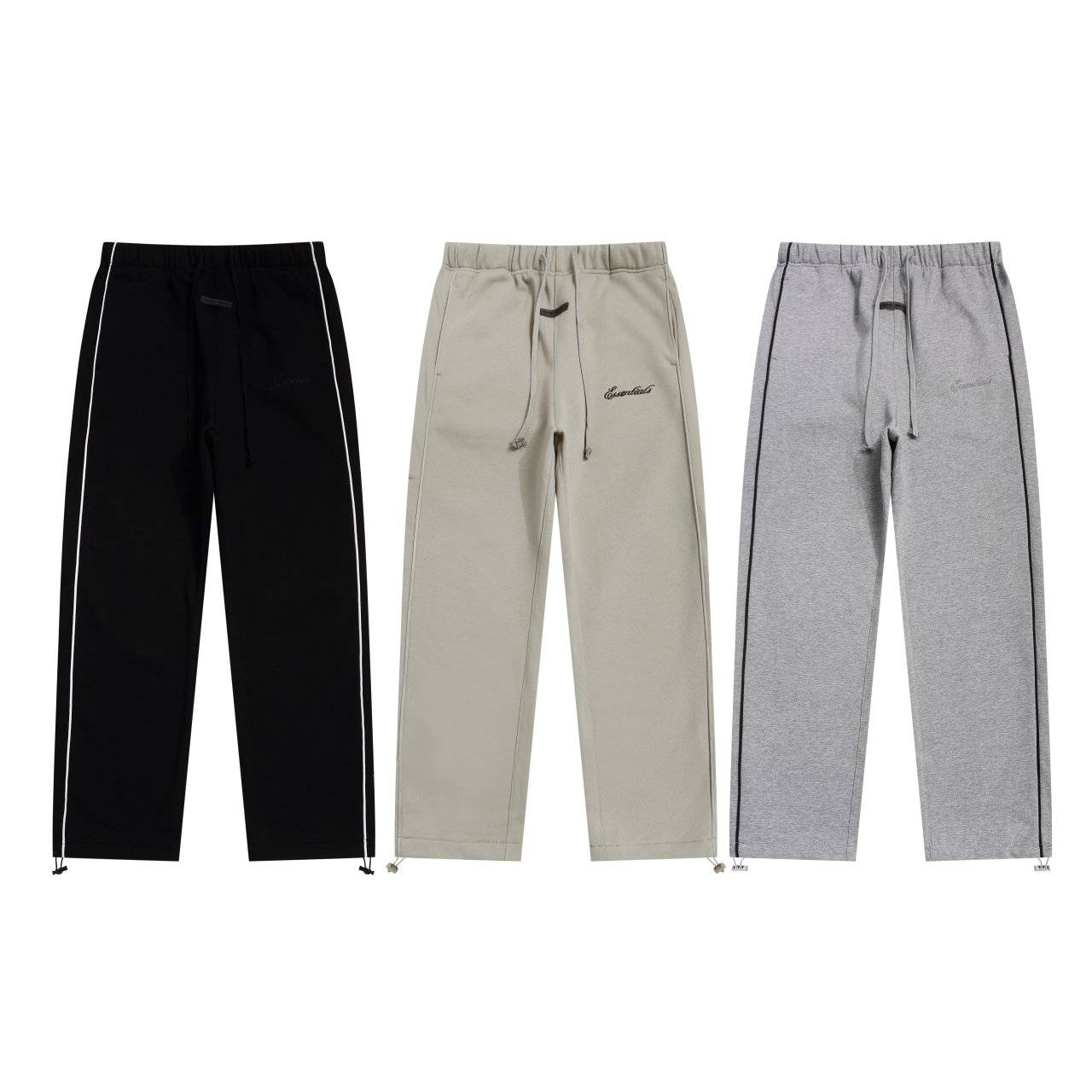 FEAR OF GOD 피어오브갓 에센셜 921 파이핑 플리스 스웨트 팬츠