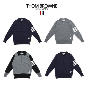 THOM BROWNE 톰브라운 4버튼 4선 긴팔 카라티