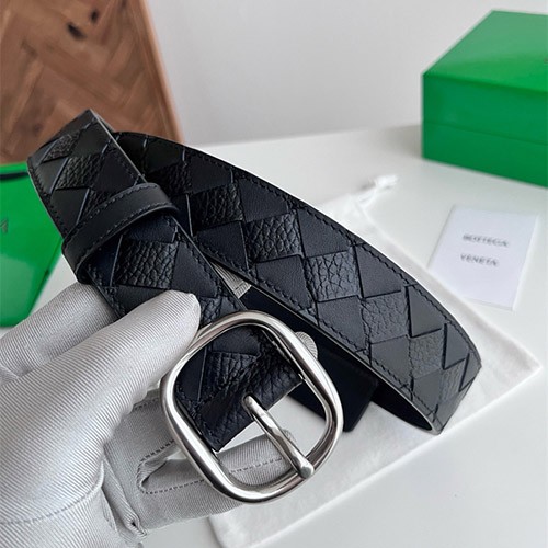 BOTTEGA VENETA 보테가베네타 남성용 벨트 3.5CM BV55579 (은장/흑장)