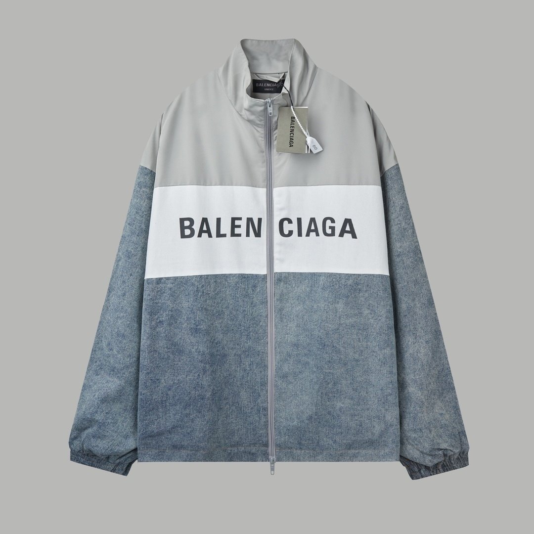 BALENCIAGA 발렌시아가 로고 프린트 집업 자켓
