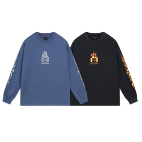 BALENCIAGA 발렌시아가 23158 버닝 유니티 구제 워싱 롱 슬리브