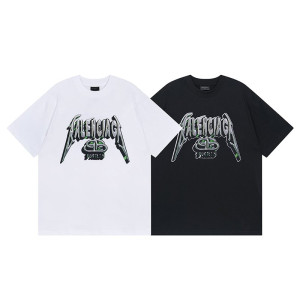 BALENCIAGA 발렌시아가 23106 그래픽 로고 반팔