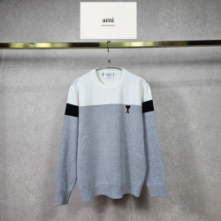 AMI 아미 멀티 배색 니트 3COLOR