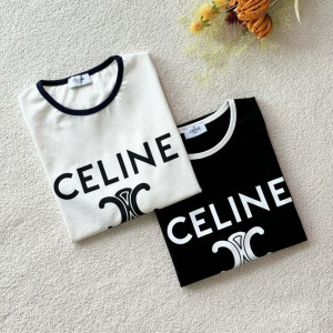 CELINE 셀린느 여성 코튼 트리오페 반팔