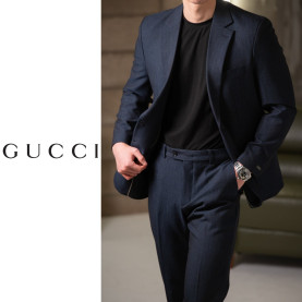 GUCCI 구찌 에메랄드 네이비 정장 세트