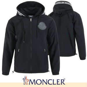 MONCLER 몽클레어 가죽 로고 바람막이