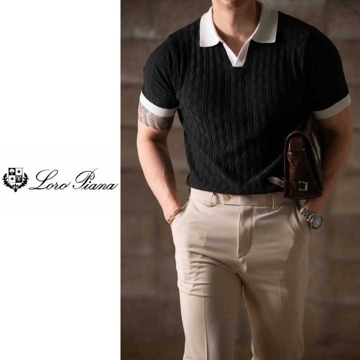 LOROPIANA 로로피아나 이태리 린넨니트 반팔 3COLOR