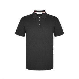 ●4월 판매 15위● THOM BROWNE 톰브라운 사이드립 사선 카라 반팔 2COLOR