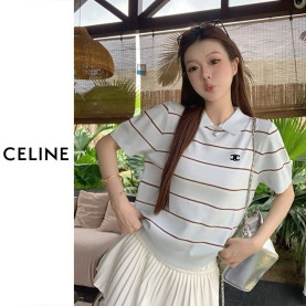 ●4월 판매 2위● CELINE 셀린느 카라 스트라이프 니트 3COLOR
