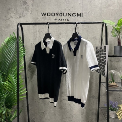 WOOYOUNGMI 우영미 배색카라니트