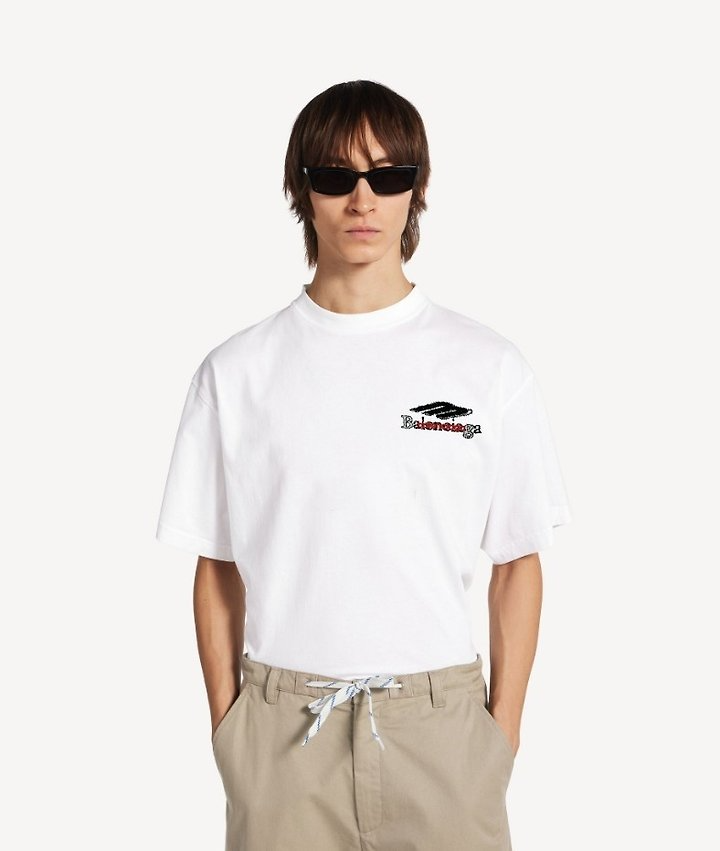 BALENCIAGA 발렌시아가 스크래쳐 3B 아이콘 올자수 슬리브 티셔츠