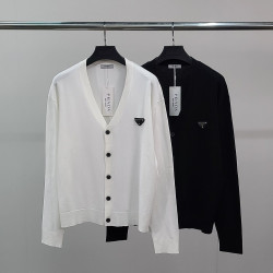 PRADA 프라다 로고와펜 베이직 가디건